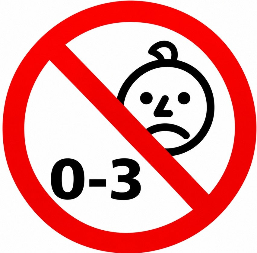 Nicht für Kinder unter 3 Jahren geeignet